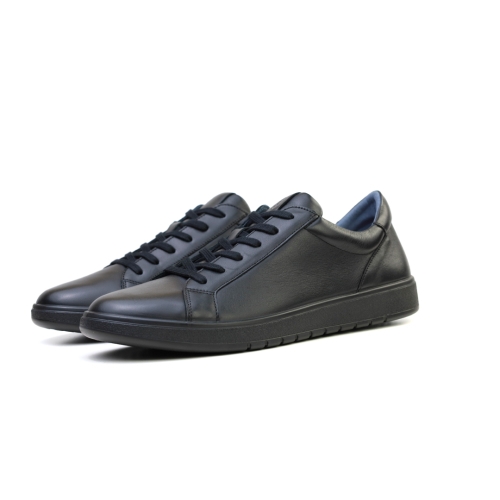 Мъжки спортни обувки от естествена кожа черни 6018 Atrai