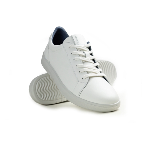 Мъжки спортни обувки от естествена кожа в бяло 6018 Atrai
