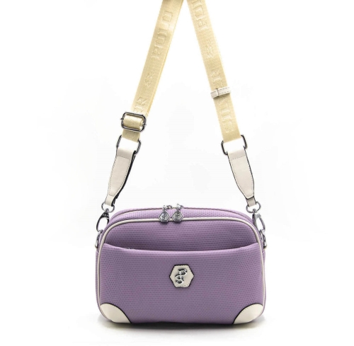 Дамска чанта през рамо лилава 1094 M86 Petek Silver&Polo