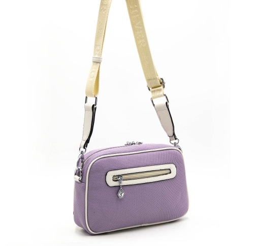 Дамска чанта през рамо лилава 1094 M86 Petek Silver&Polo