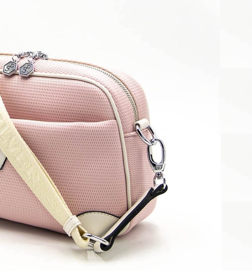 Дамска чанта през рамо розова 1094 M86 Petek Silver&Polo