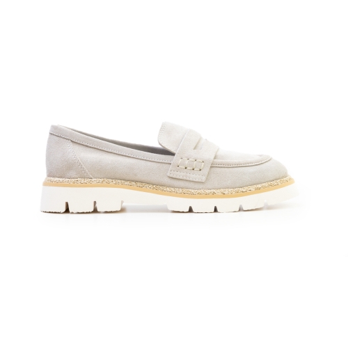 Дамски мокасини от естествен велур бежови 152-352 Angelina Ricci