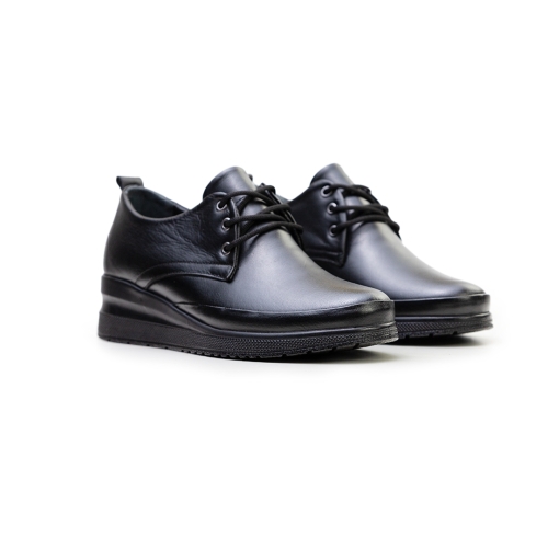 Дамски ежедневни обувки от естествена кожа черни 414