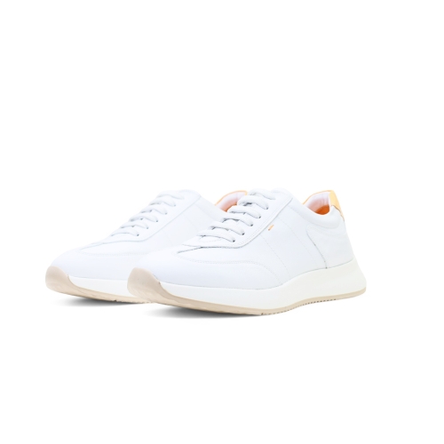 Мъжки спортни обувки от естествена кожа в бяло 24134 Valente Marchesi