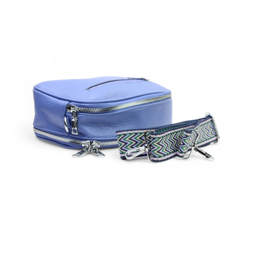 Дамска чанта през рамо синя 28588