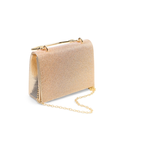 Дамска елегантна чанта шампанско N72009