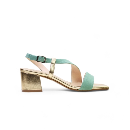 Дамски елегантни сандали от естествена кожа в злато 6292F H-2549 Patricia Miller