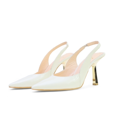 Дамски елегантни обувки от естествена кожа бежови 259-30 Angelina Ricci