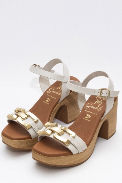 Дамски ежедневни сандали от естествена кожа бежови 5391 Oh My Sandals