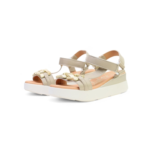 Дамски ежедневни сандали от естествена кожа тауп 5420 Oh My Sandals