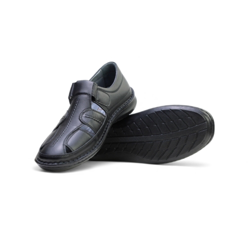 Мъжки ежедневни сандали от естествена кожа черни 119