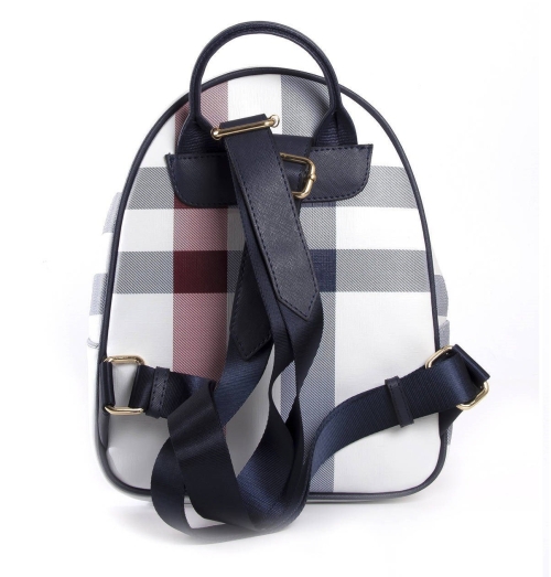 Дамска раница в бяло синьо и червено 945 M3 Kareli Ekose Silver&Polo