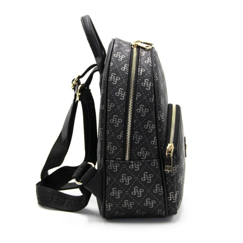 Дамска раница в черно и сребро 945 M178 SP Print Silver&Polo