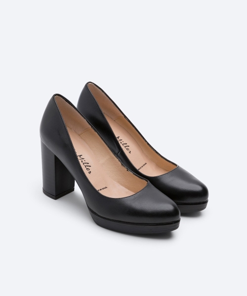 Дамски елегантни обувки от естествена кожа черни 6074 Patrisia Miller