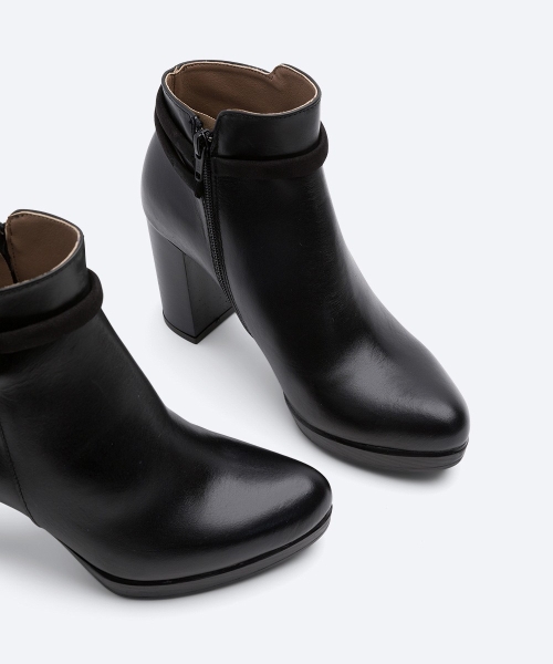 Дамски елегантни боти от естествена кожа черни 6071 Patricia Miller