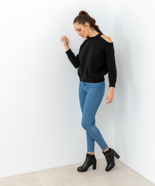 Дамски елегантни боти от естествена кожа черни 6071 Patricia Miller