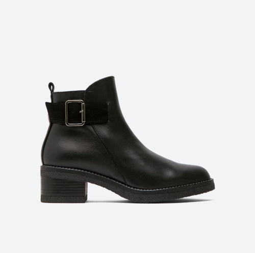 Дамски ежедневни боти от естествена кожа черни 5300 Patricia Miller