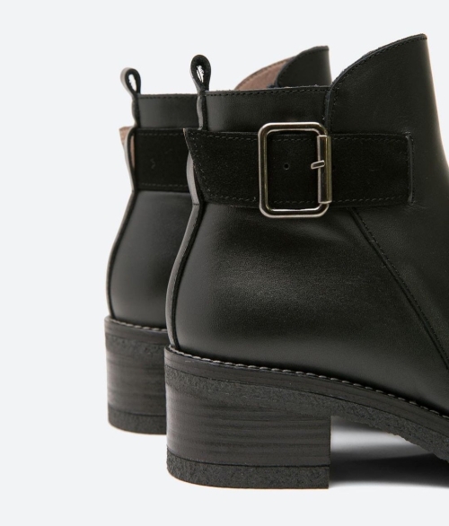 Дамски ежедневни боти от естествена кожа черни 5300 Patricia Miller