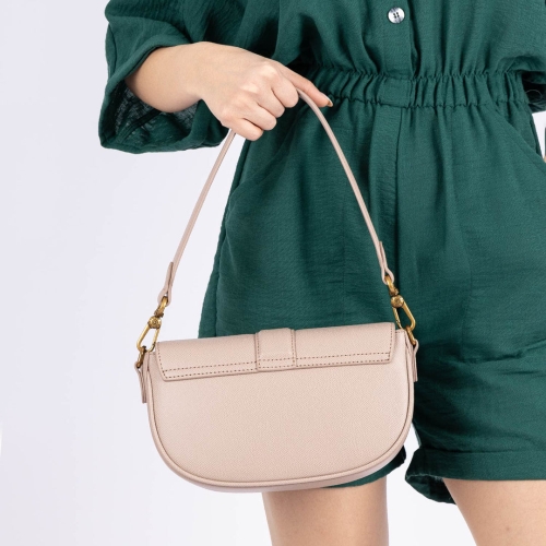 Дамска чанта през рамо праскова CM6992F David Jones