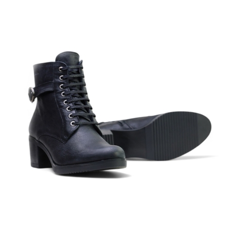 Дамски ежедневни боти от естествена кожа черни 40166 Baerchi