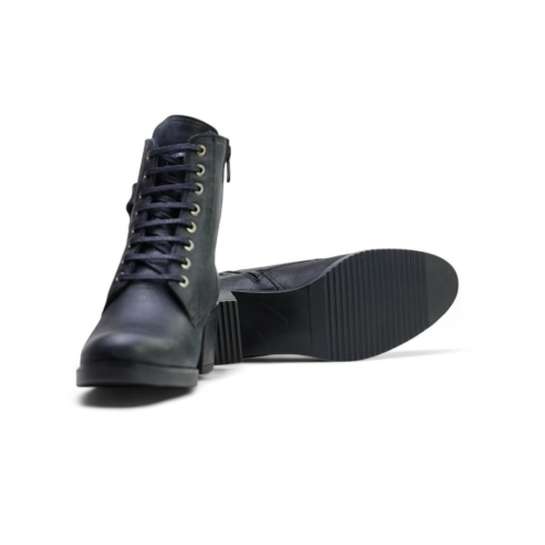 Дамски ежедневни боти от естествена кожа черни 40166 Baerchi