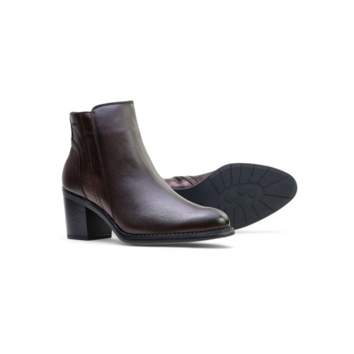 Дамски елегантни боти от естествена кожа кафяви 40183 Baerchi
