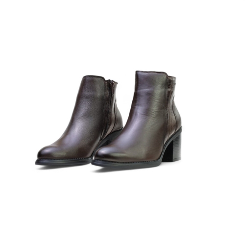 Дамски елегантни боти от естествена кожа кафяви 40183 Baerchi