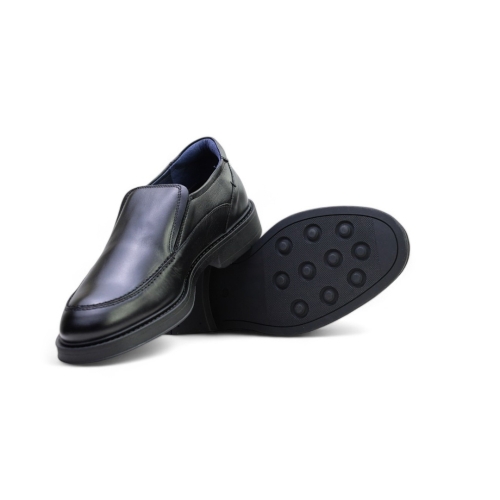 Мъжки ежедневни обувки от естествена кожа черни 1166 Baerchi