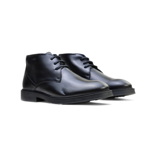 Мъжки ежедневни боти от естествена кожа черни 1163 Baerchi