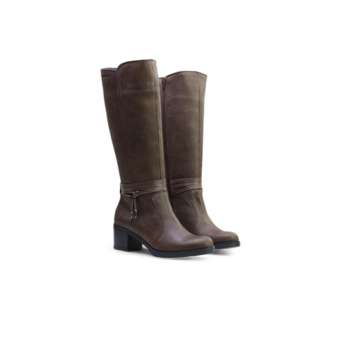 Дамски ежедневни ботуши от естествена кожа кафяви 40167 Baerchi