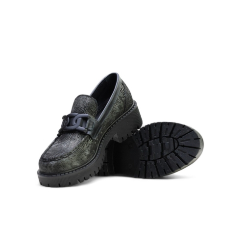 Дамски ежедневни обувки от естествена кожа черни 2504 Т3