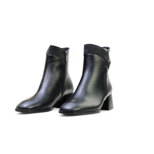 Дамски елегантни боти от естествена кожа черни 651-100-175-525