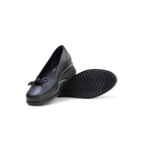 Дамски ежедневни обувки от естествена кожа черни 1208-51