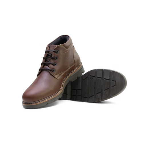 Мъжки ежедневни боти от естествена кожа кафяви 2082 Baerchi
