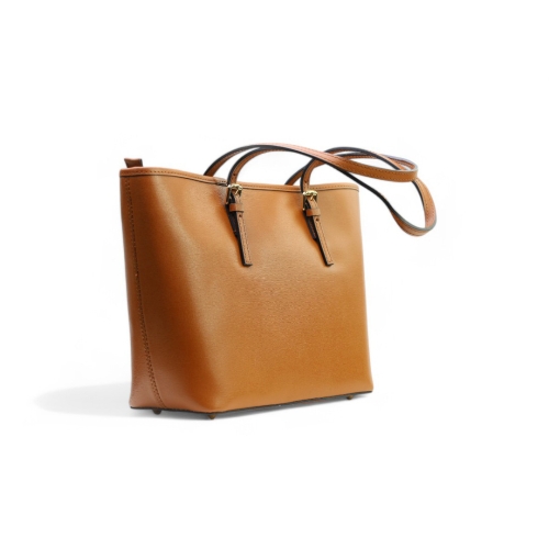 Дамска елегантна чанта от естествена кожа кафява 01704