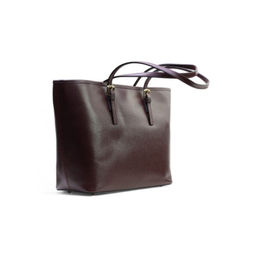 Дамска елегантна чанта от естествена кожа бордо 01704