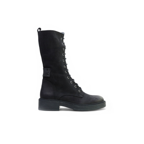 Дамски ежедневни полуботуши от естествен набук черни 241052