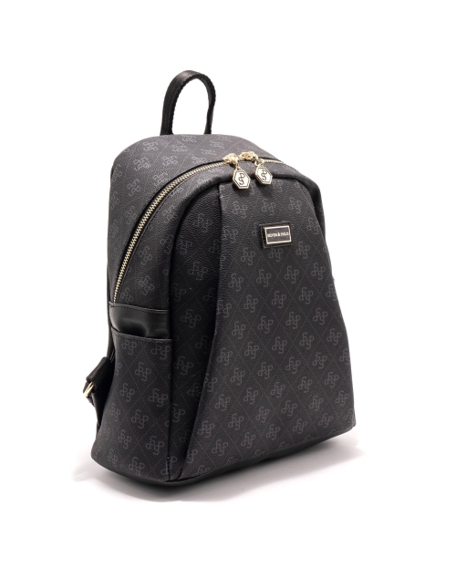 Дамска раница черна 926 M178 SP Print Silver&Polo