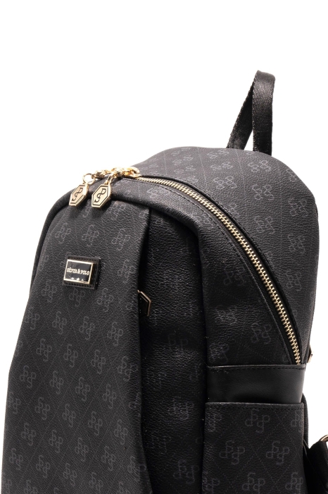 Дамска раница черна 926 M178 SP Print Silver&Polo