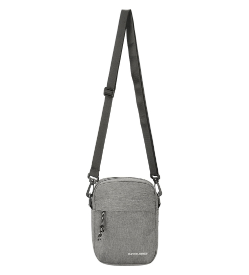 Мъжка чанта през рамо тъмно сива 111201 David Jones