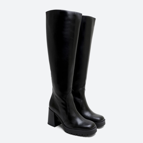 Дамски ежедневни ботуши от естествена кожа черни 6443 Patricia Miller