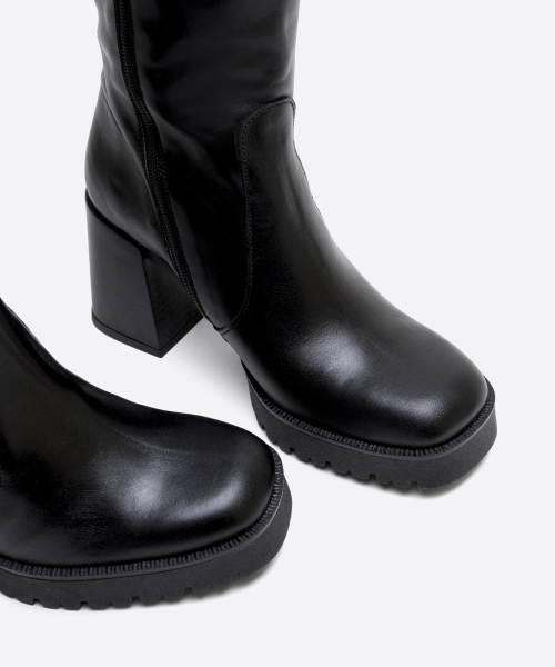 Дамски ежедневни ботуши от естествена кожа черни 6443 Patricia Miller