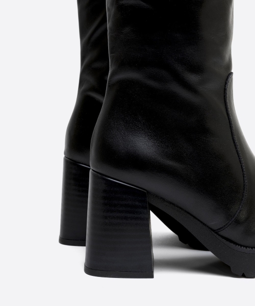 Дамски ежедневни ботуши от естествена кожа черни 6443 Patricia Miller