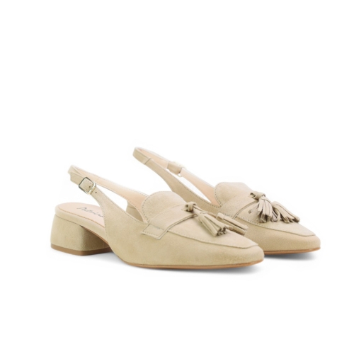 Дамски елегантни обувки от естествен велур бежови 6749 H-29405 Patricia Miller