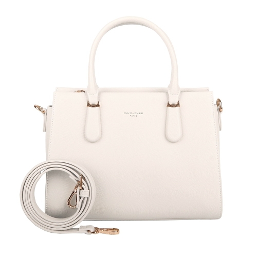 Дамска елегантна чанта крем CM7505 David Jones