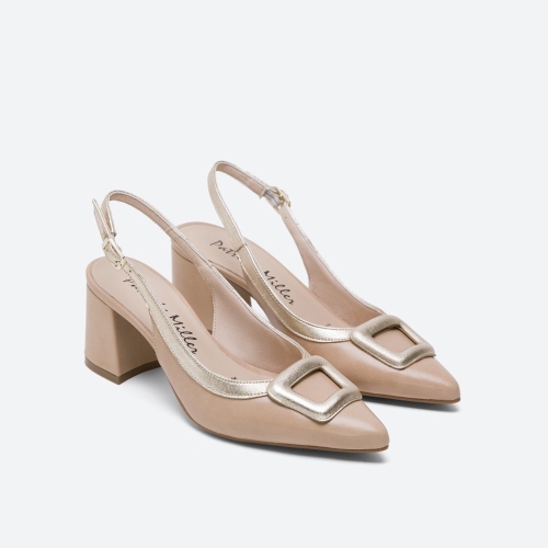 Дамски елегантни сандали от естествена кожа бежови 6746F H-1027 Patricia Miller