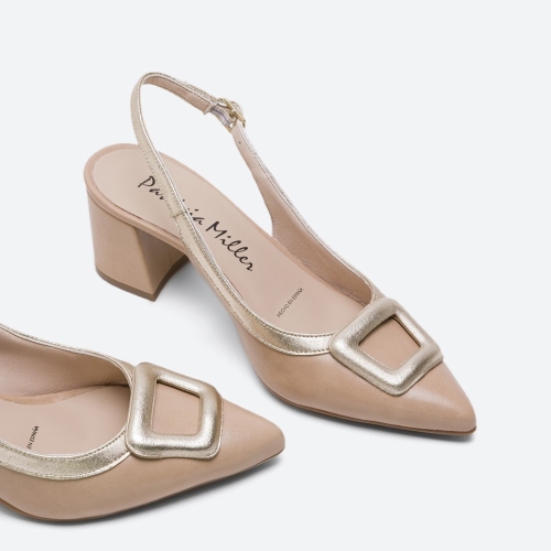 Дамски елегантни сандали от естествена кожа бежови 6746F H-1027 Patricia Miller