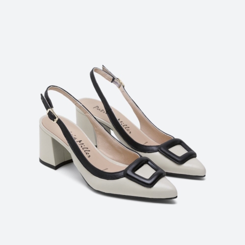 Дамски елегантни сандали от естествена кожа крем 6746F H-1027 Patricia Miller