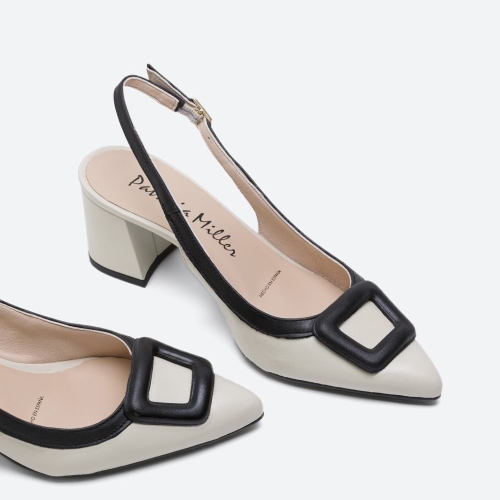 Дамски елегантни сандали от естествена кожа крем 6746F H-1027 Patricia Miller