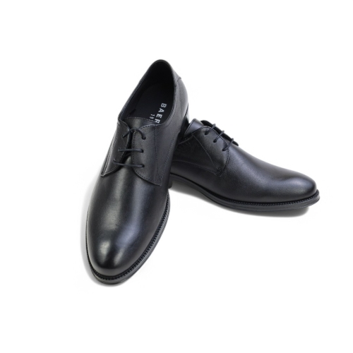 Мъжки елегантни обувки от естествена кожа черни 2751 Baerchi